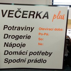 foliová grafika Večerka