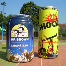 Nafukovací plechovky Shock a Mr. Brown