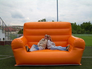 Nafukovací sedačka oranžová